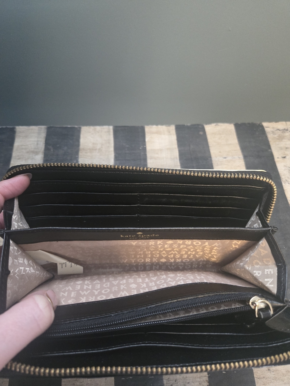 Striped Kate Spade Wallet - Picture 7 of 10